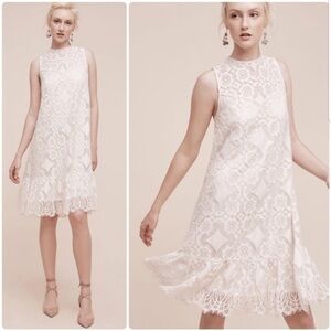 Anthropologie Floreat Manon Ivory Lace Bridal Dress 10